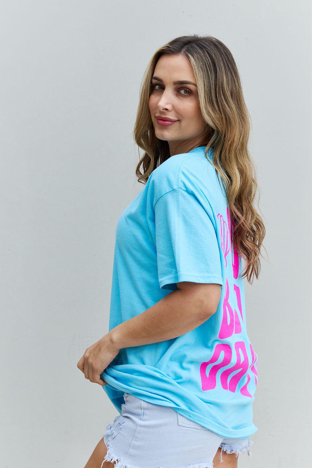 Sweet Claire "More Beach Days" Oversized Graphic T-Shirt BLUE ZONE PLANET