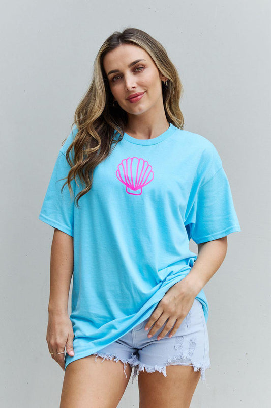 Sweet Claire "More Beach Days" Oversized Graphic T-Shirt BLUE ZONE PLANET