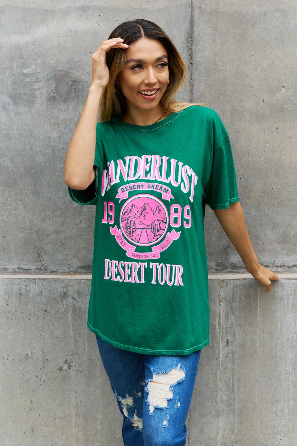 Sweet Claire "Wanderlust" Graphic T-Shirt-TOPS / DRESSES-[Adult]-[Female]-2022 Online Blue Zone Planet