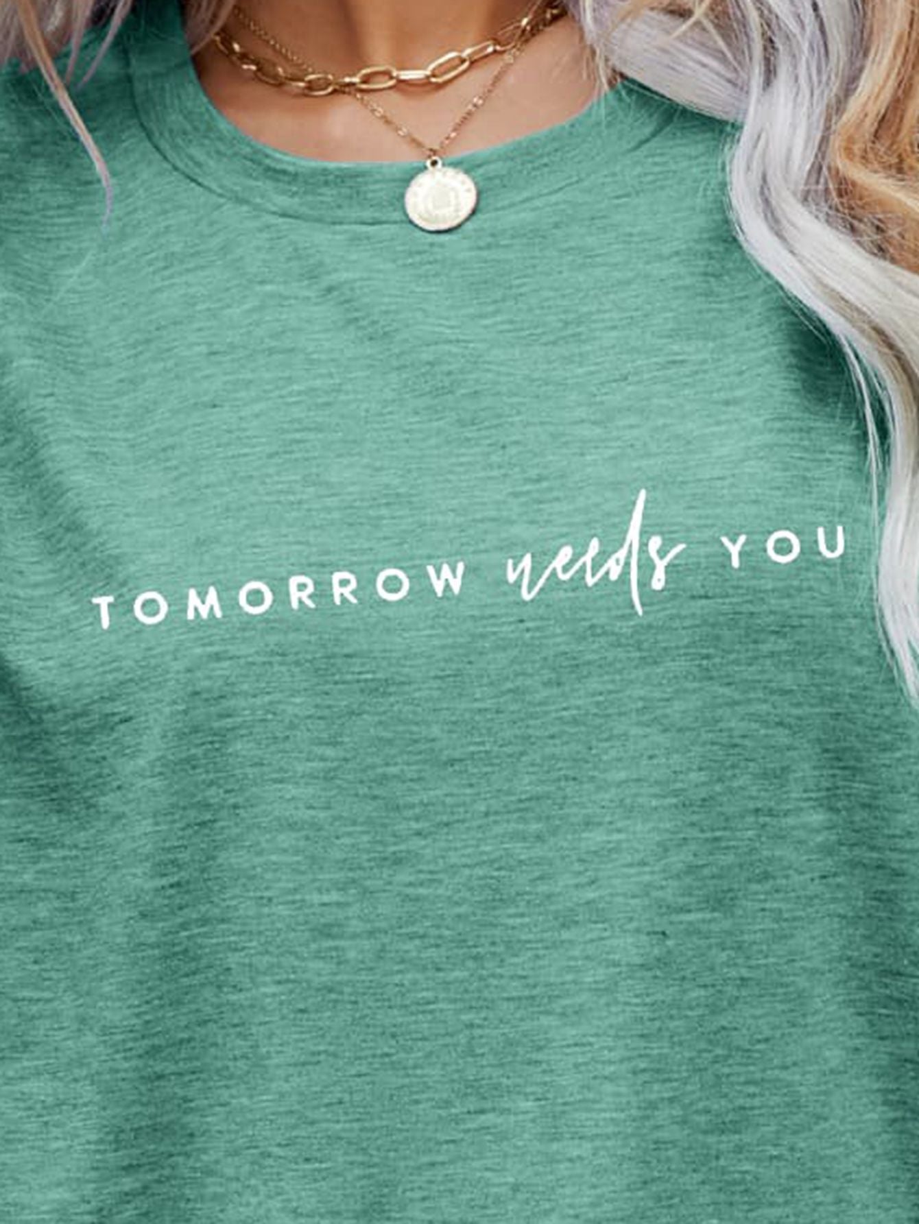 TOMORROW NEEDS YOU Graphic Tee BLUE ZONE PLANET