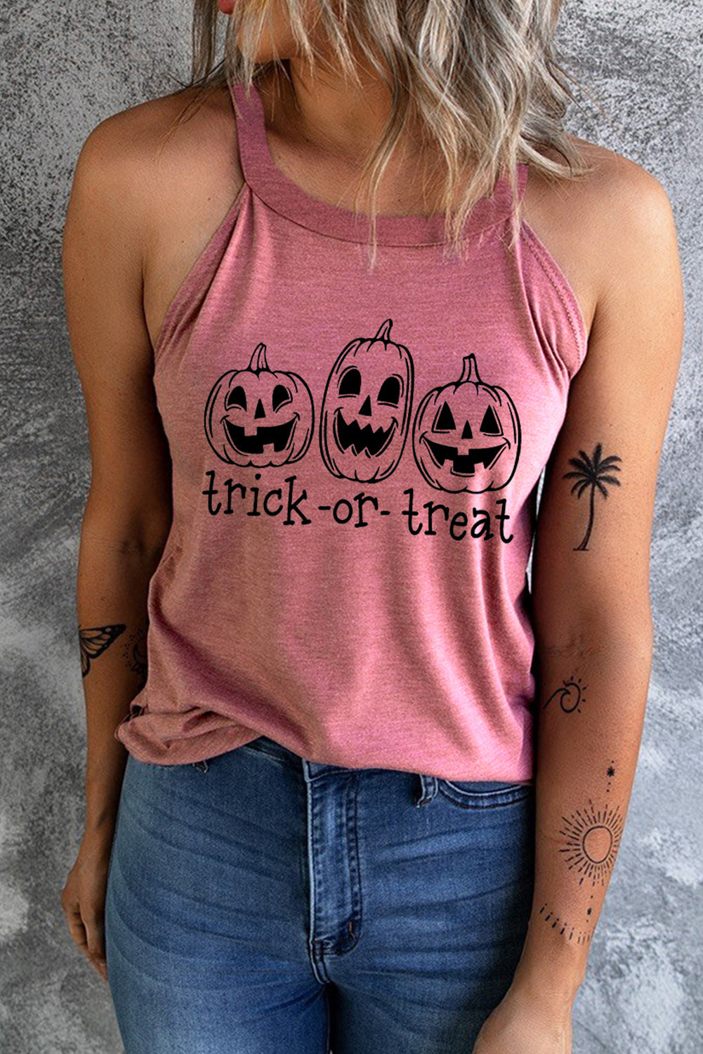 TRICK OR TREAT Graphic Tank Top BLUE ZONE PLANET