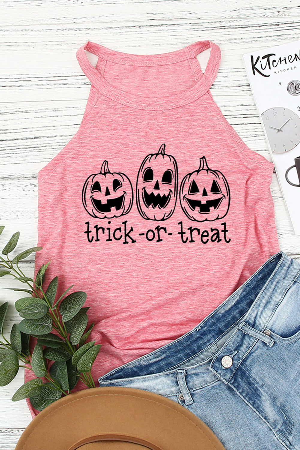 TRICK OR TREAT Graphic Tank Top BLUE ZONE PLANET