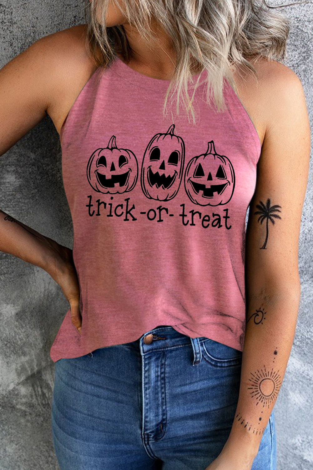 TRICK OR TREAT Graphic Tank Top BLUE ZONE PLANET