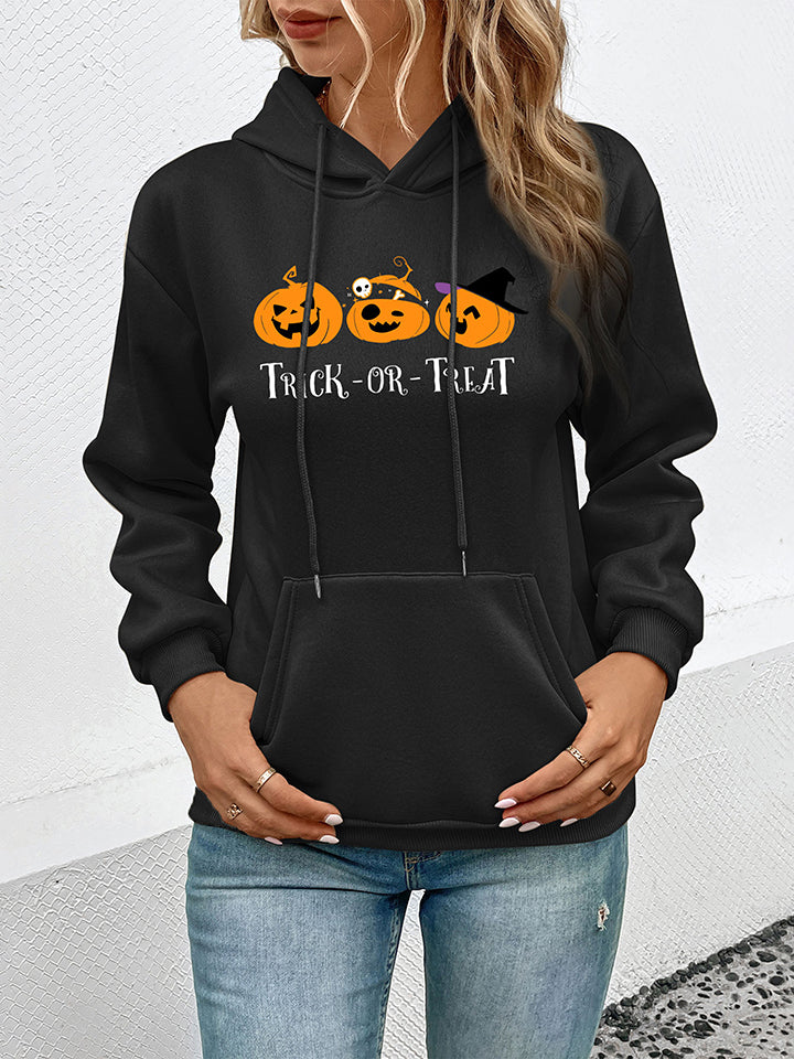 TRICK OR TREAT Long Sleeve Hoodie BLUE ZONE PLANET