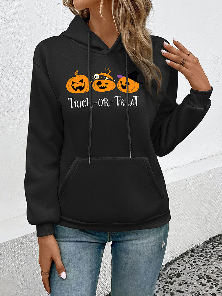 TRICK OR TREAT Long Sleeve Hoodie BLUE ZONE PLANET