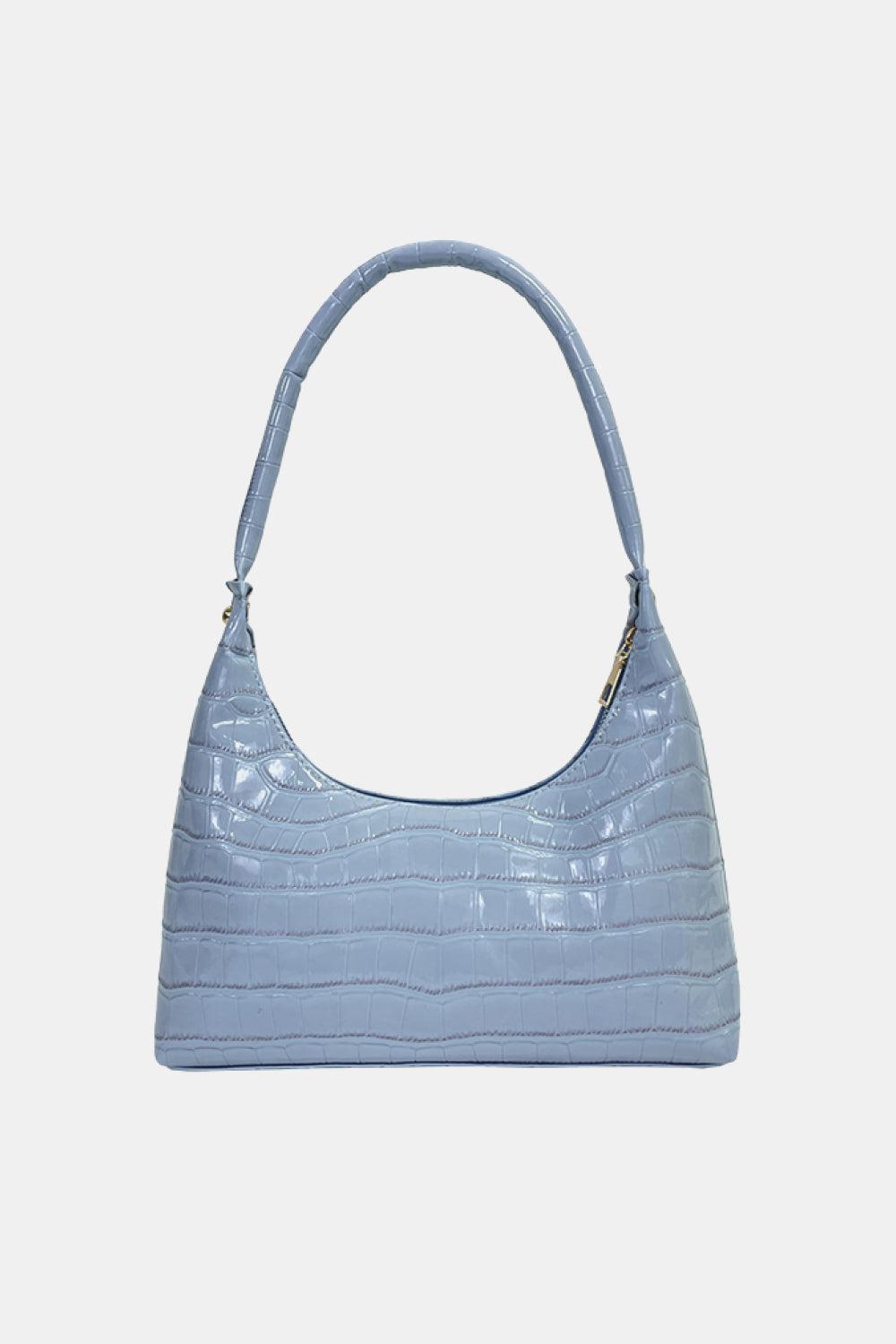 Textured PU Leather Shoulder Bag BLUE ZONE PLANET
