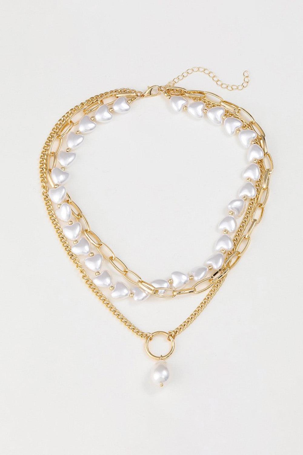 Three-Layered Pearl Necklace BLUE ZONE PLANET