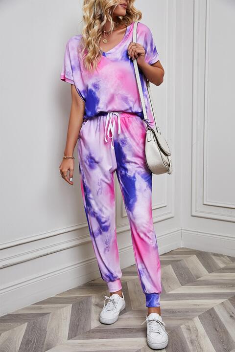 Tie-Dye Top and Pants Set BLUE ZONE PLANET