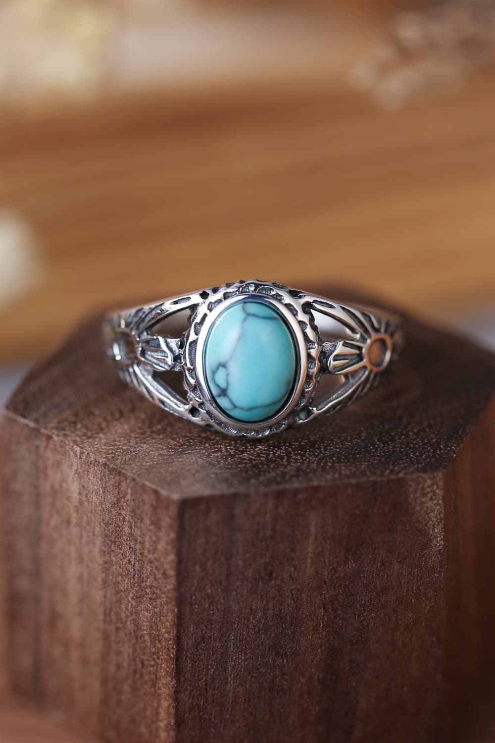 Turquoise 925 Sterling Silver Ring BLUE ZONE PLANET