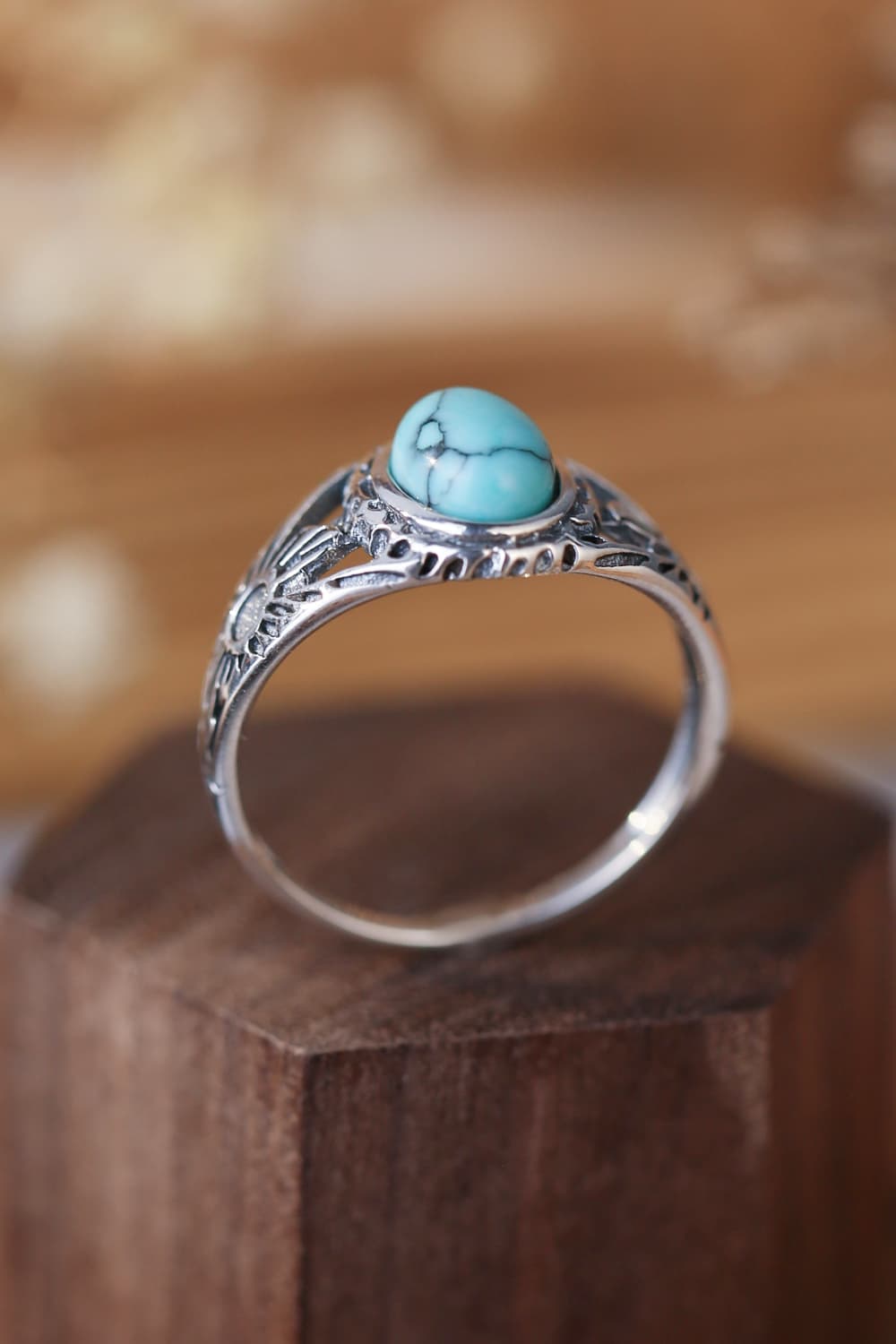 Turquoise 925 Sterling Silver Ring BLUE ZONE PLANET