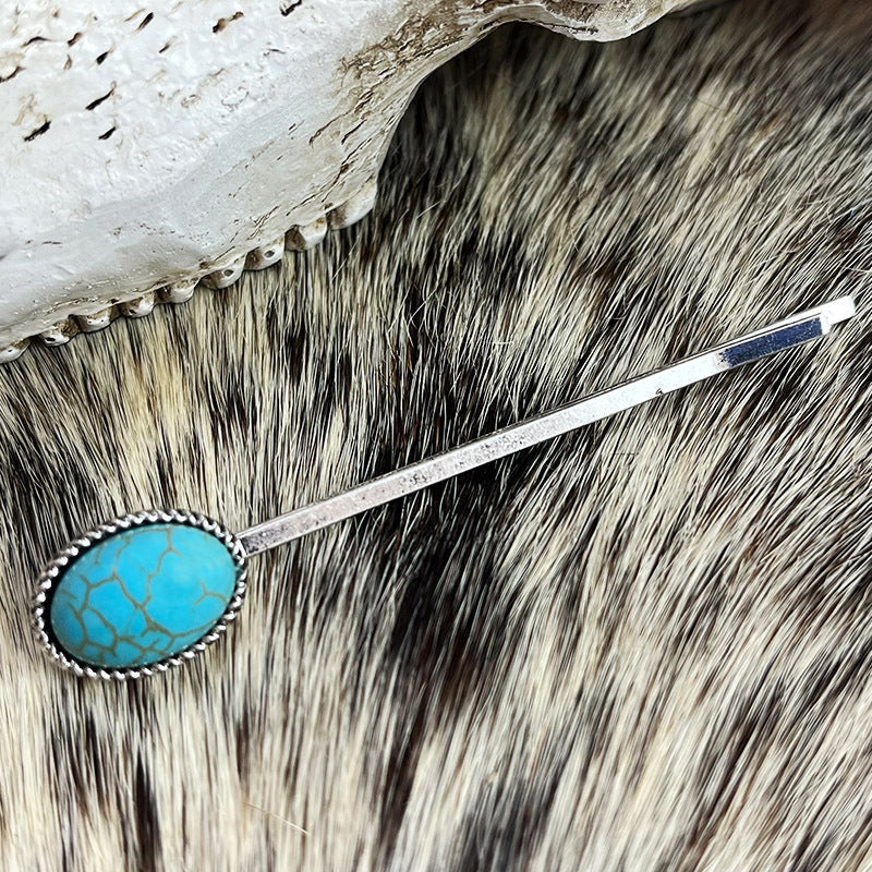 Turquoise Alloy Hairpin BLUE ZONE PLANET