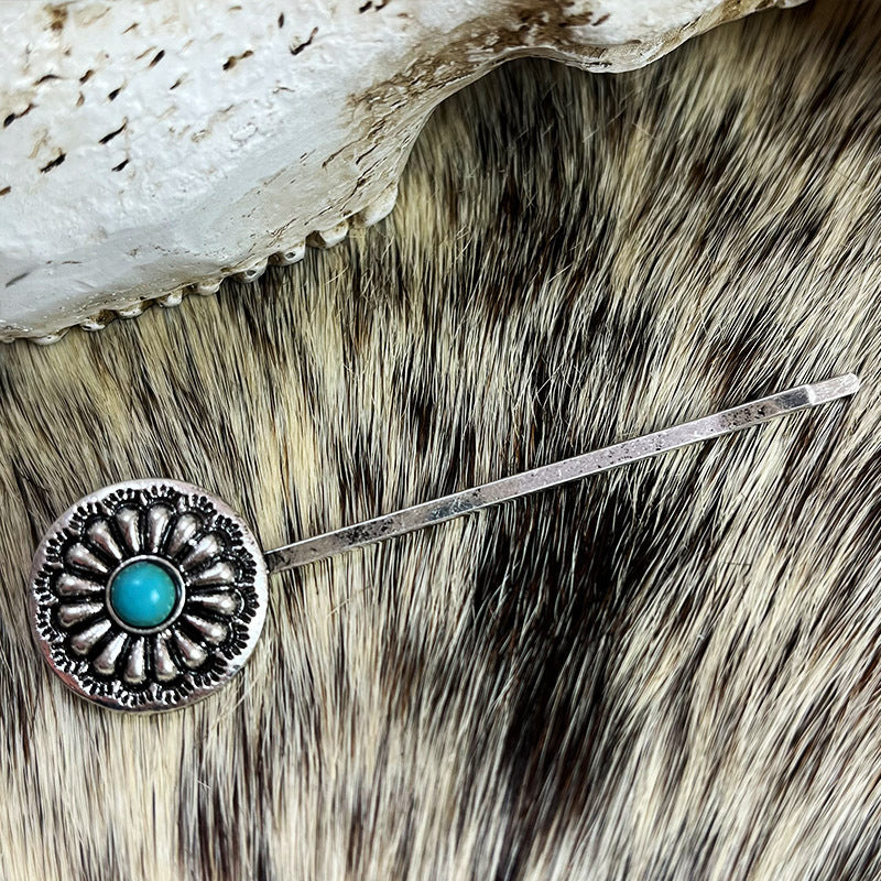 Turquoise Alloy Hairpin BLUE ZONE PLANET