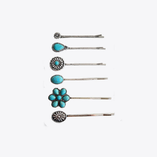 Turquoise Alloy Hairpin BLUE ZONE PLANET