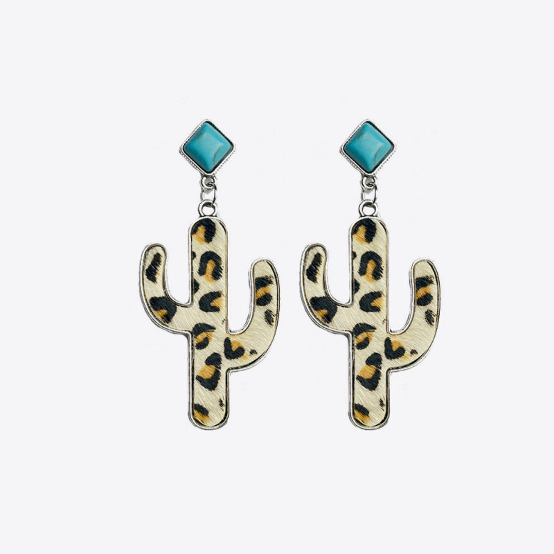 Turquoise Cactus Earrings BLUE ZONE PLANET