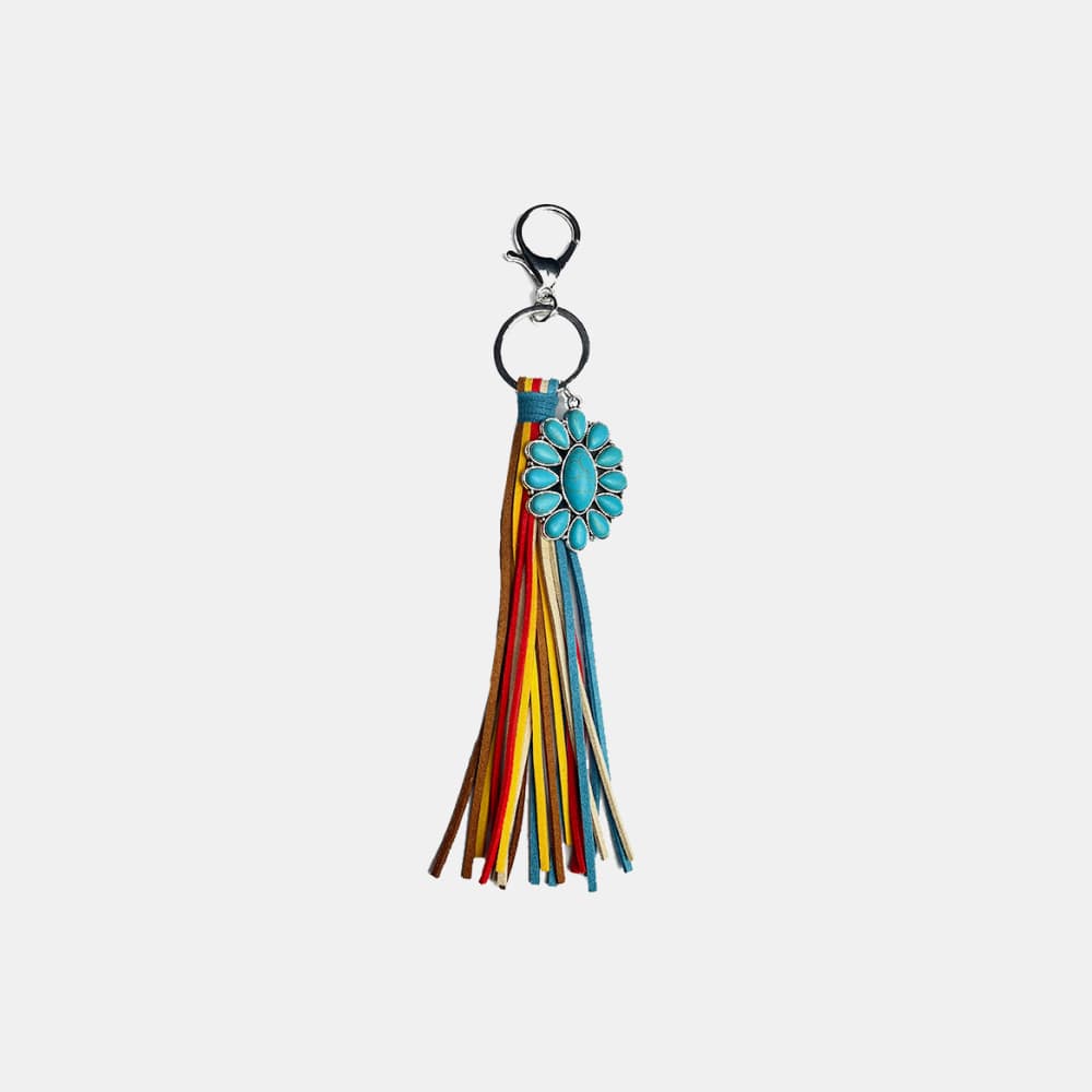 Turquoise Keychain with Tassel BLUE ZONE PLANET