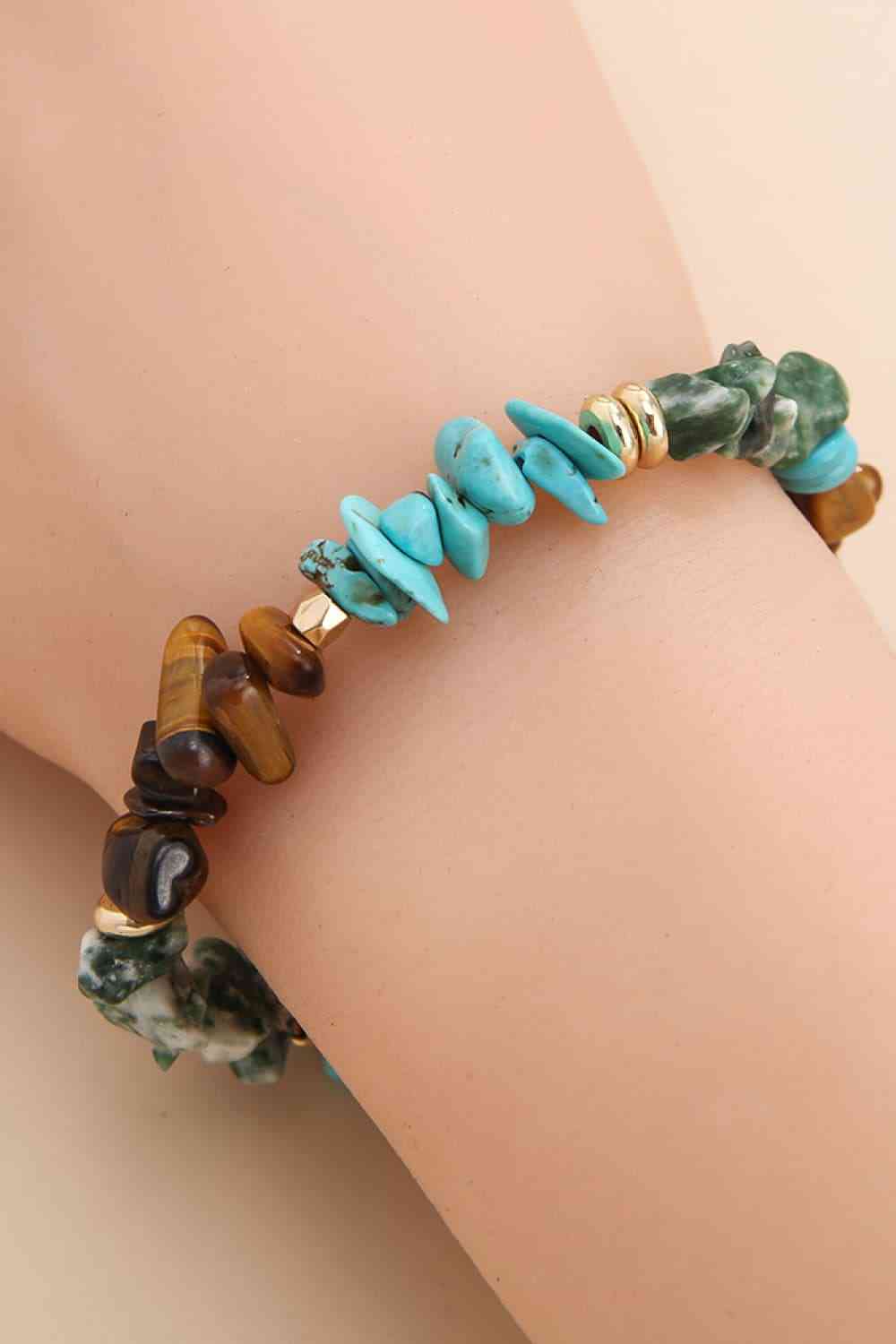 Turquoise & Natural Stone Bracelet BLUE ZONE PLANET