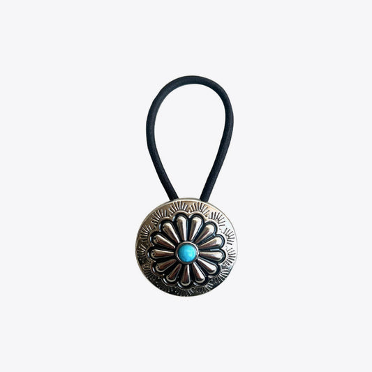 Turquoise Round Shape Hair Rope BLUE ZONE PLANET
