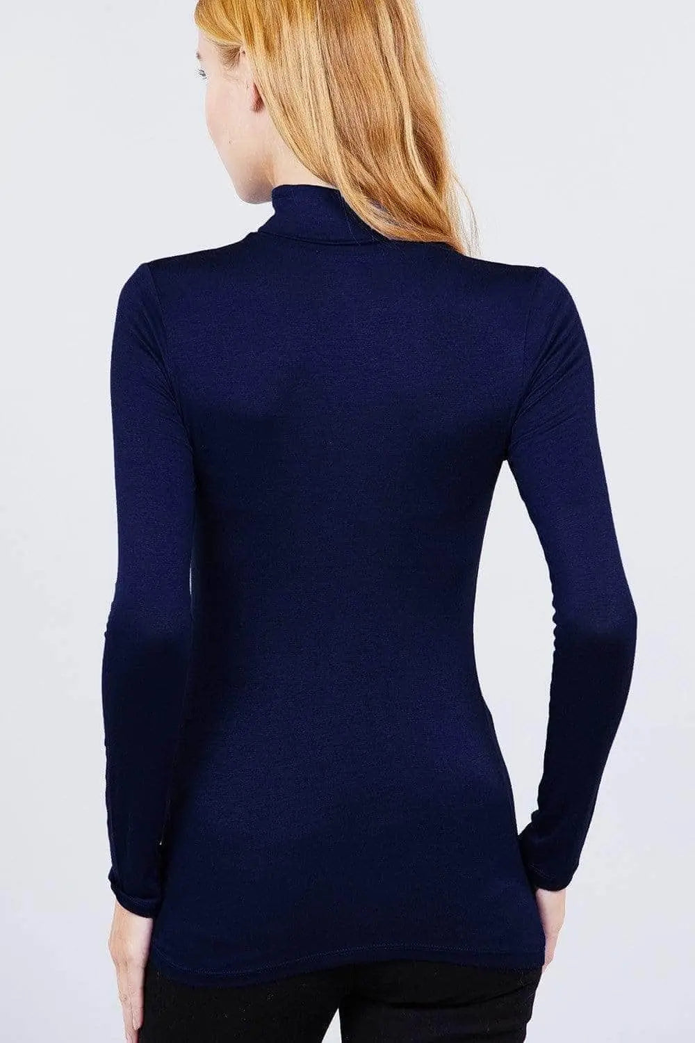 Turtle Neck Rayon Jersey Top Blue Zone Planet