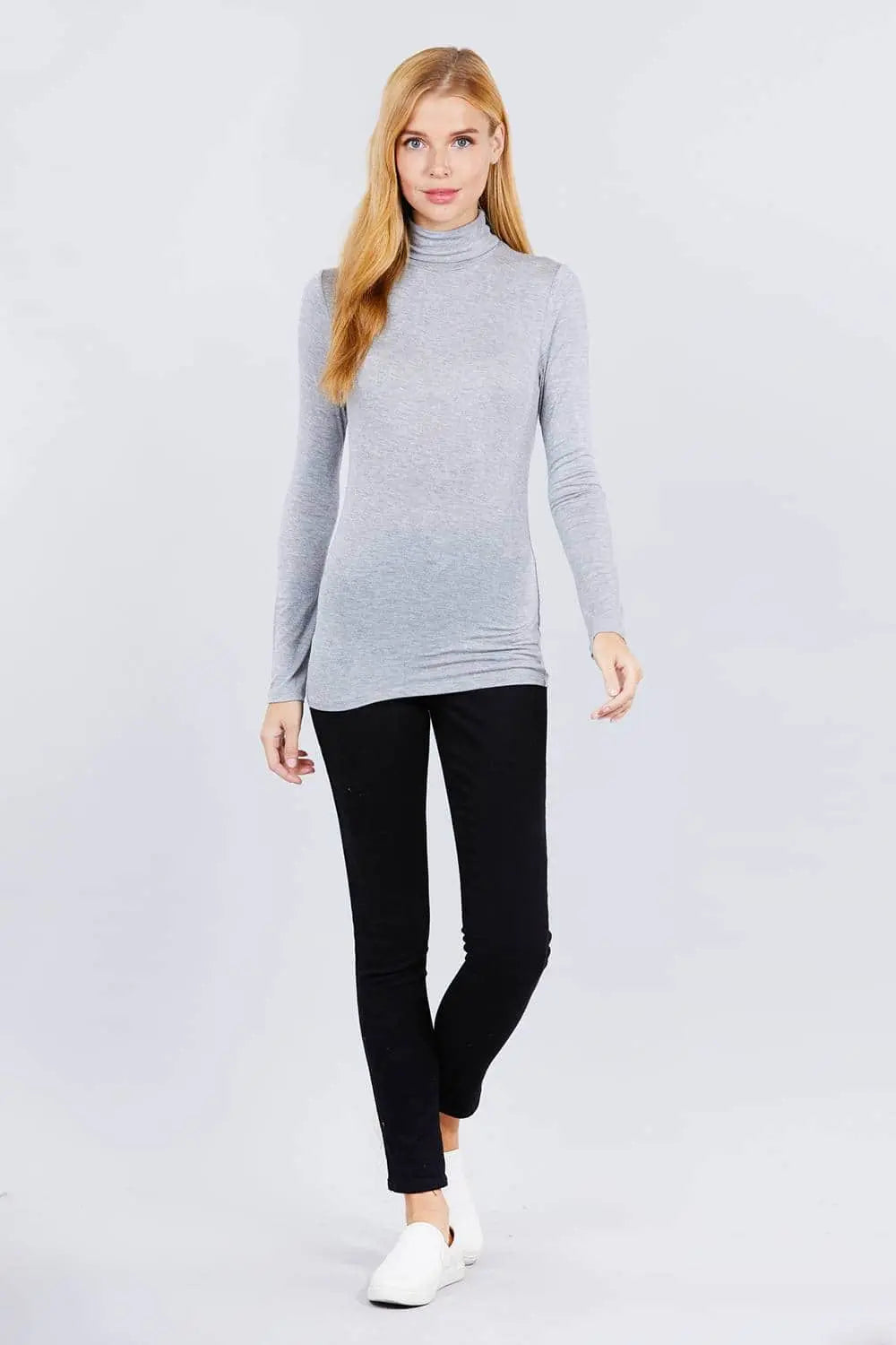 Turtle Neck Rayon Jersey Top Blue Zone Planet