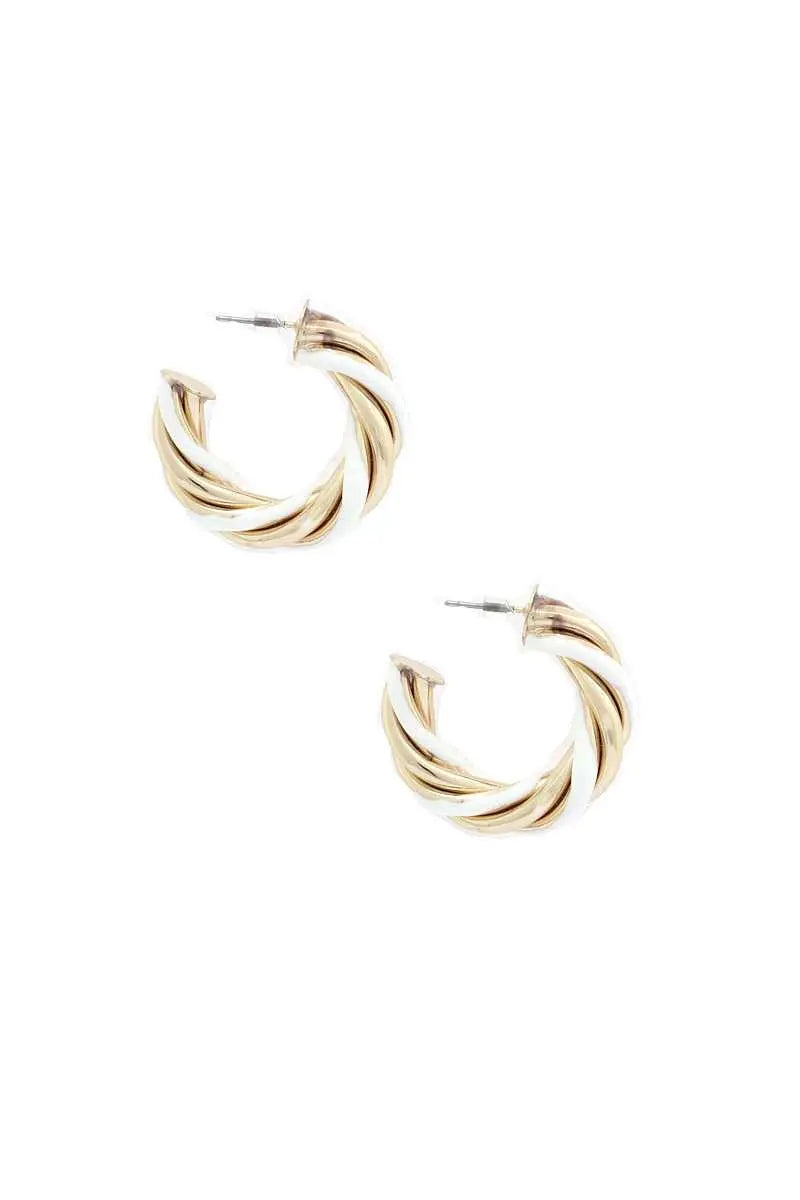 Twisted Open Circle Earring Blue Zone Planet
