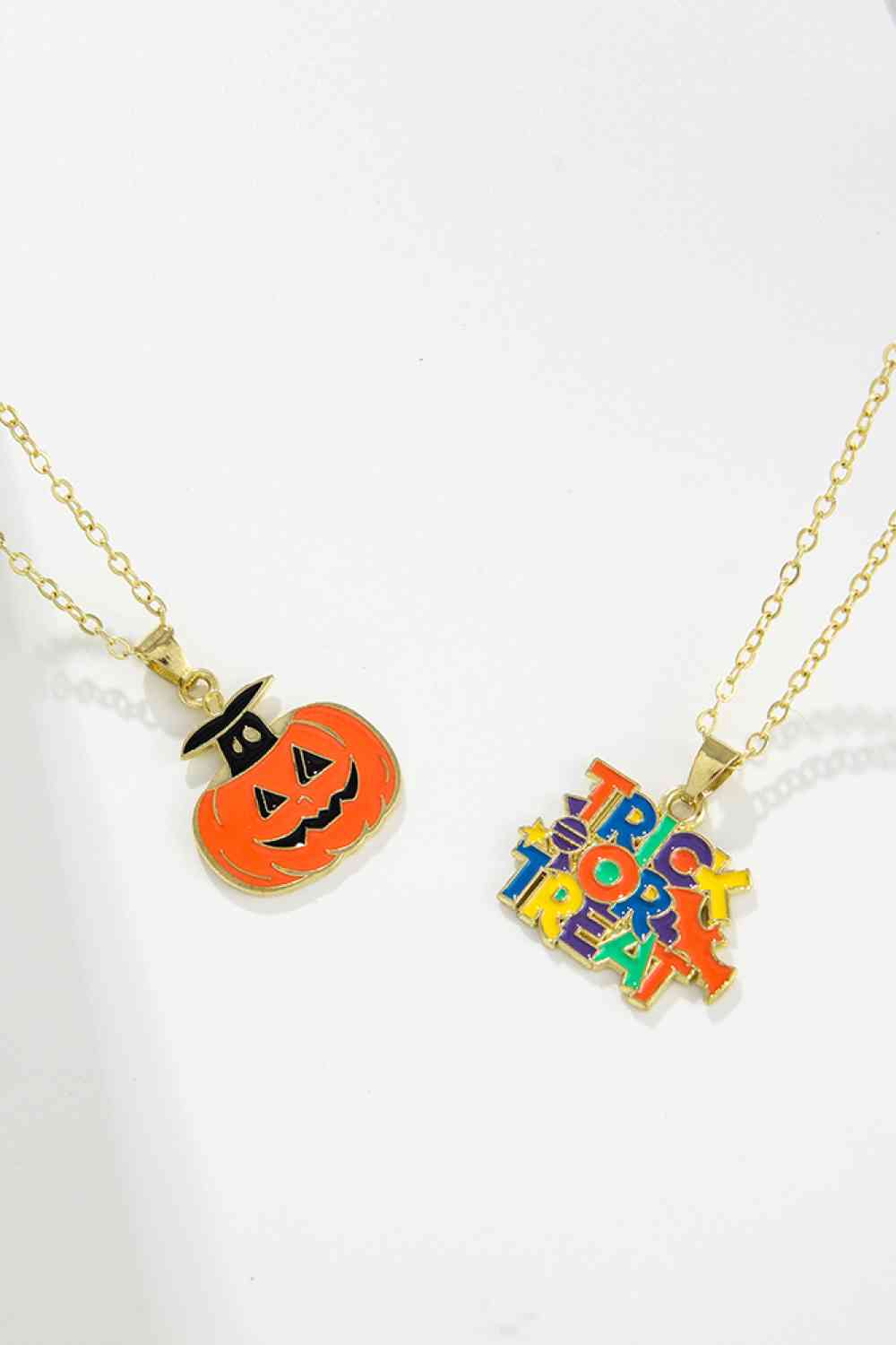 Two-Piece Halloween Theme Necklace Set BLUE ZONE PLANET