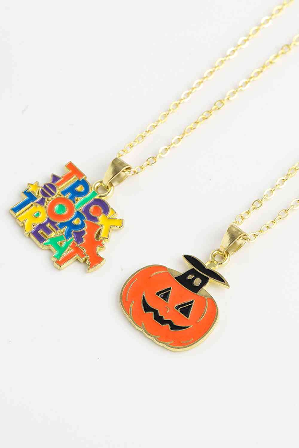 Two-Piece Halloween Theme Necklace Set BLUE ZONE PLANET