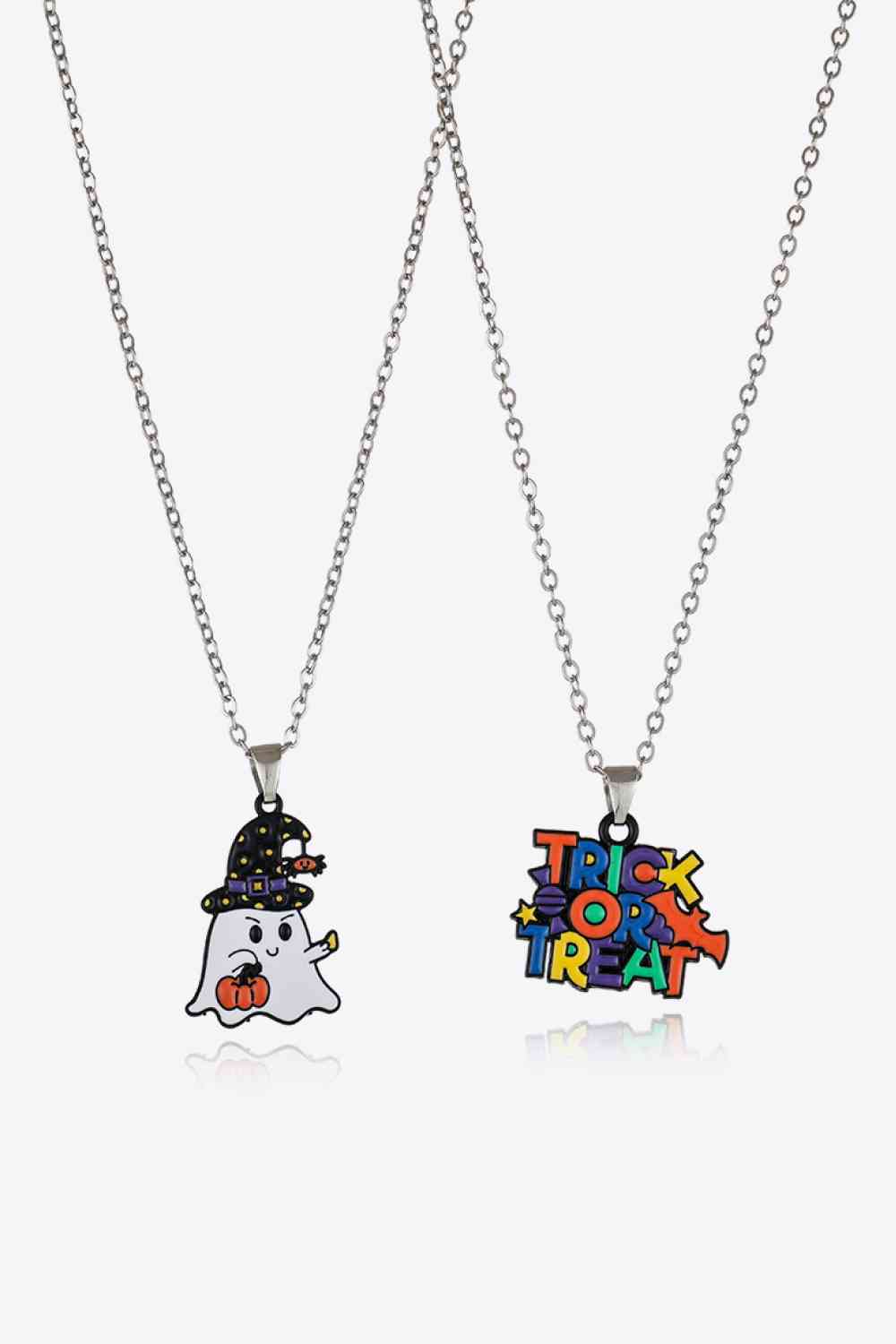 Two-Piece Halloween Theme Necklace Set BLUE ZONE PLANET