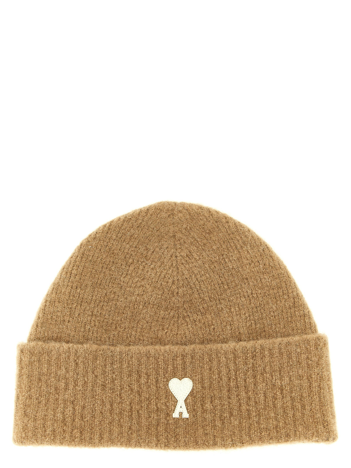 Ami Paris Ami De Cœur Beanie-BEANIES-[Adult]-[Female]-UNI-Beige-2022 Online Blue Zone Planet