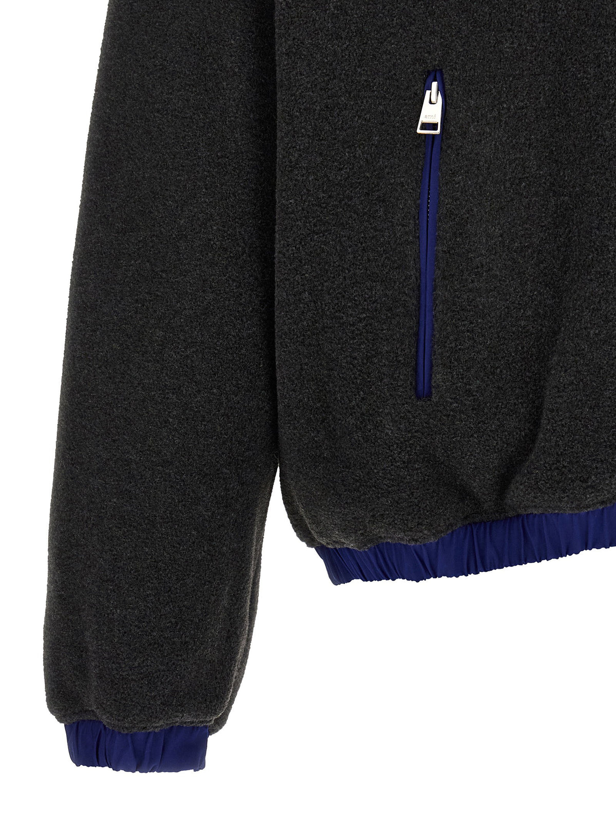 Ami Paris Carbon Grey Vareuse Sweatshirt-Topwear-[Adult]-[Female]-2022 Online Blue Zone Planet