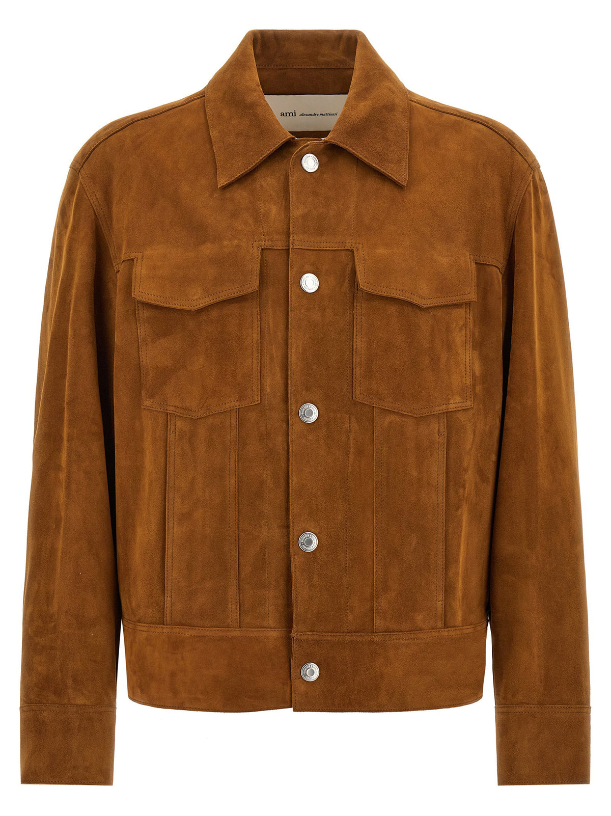 Ami Paris Trucker Jacket-Jackets-[Adult]-[Female]-XL-Brown-2022 Online Blue Zone Planet