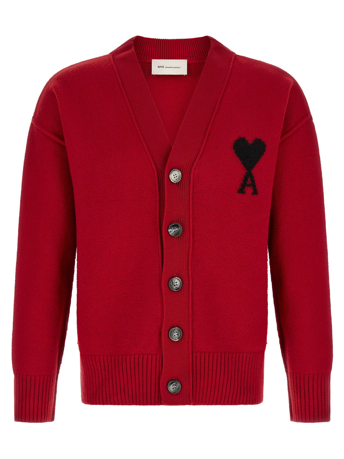 Ami Paris Ami De Coeur Cardigan-Topwear-[Adult]-[Female]-L-Red-2022 Online Blue Zone Planet