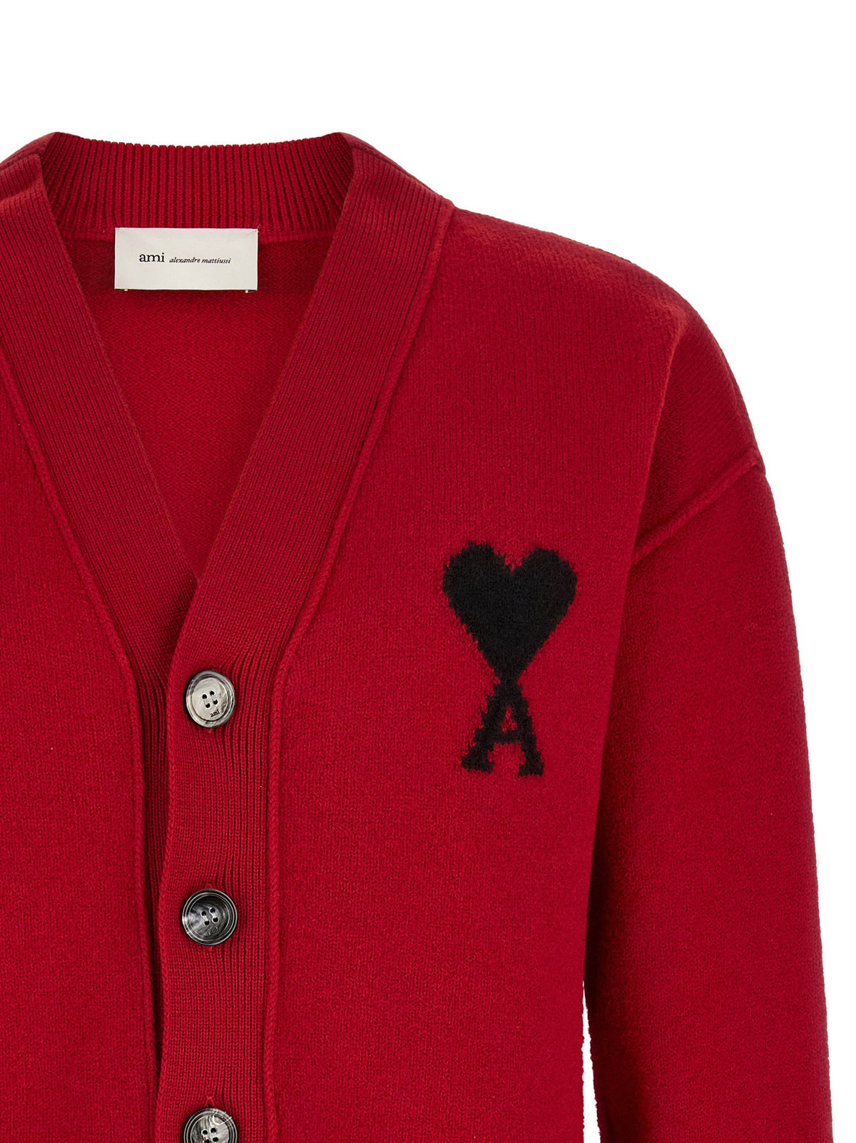 Ami Paris Ami De Coeur Cardigan-Topwear-[Adult]-[Female]-2022 Online Blue Zone Planet
