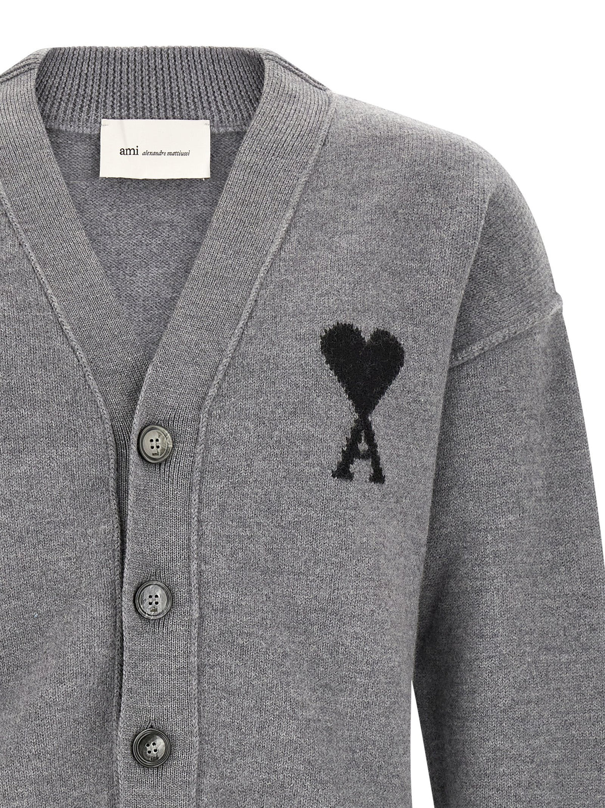 Ami Paris Ami De Coeur Cardigan-Topwear-[Adult]-[Female]-2022 Online Blue Zone Planet