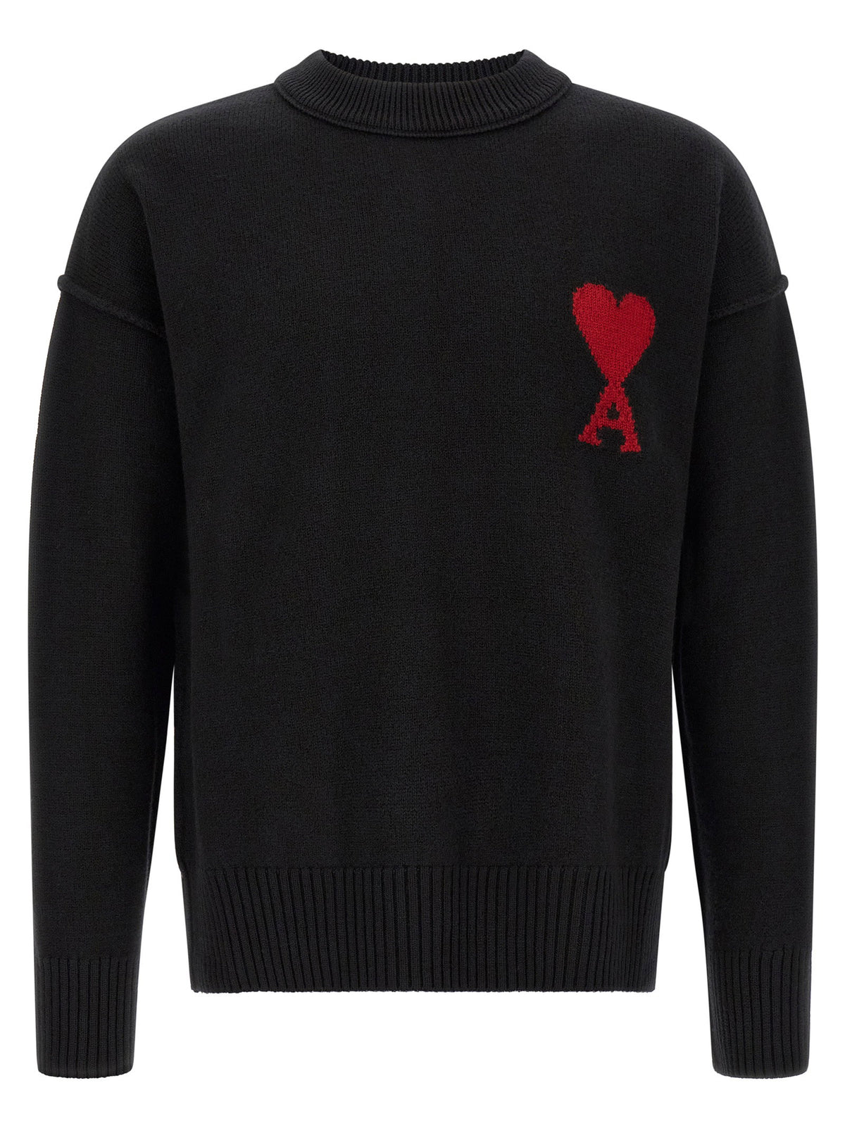 Ami Paris Ami De Coeur Sweater-TOPS / DRESSES-[Adult]-[Female]-L-Black-2022 Online Blue Zone Planet
