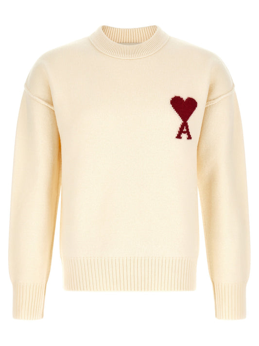 Ami Paris Ami De Coeur Sweater-TOPS / DRESSES-[Adult]-[Female]-temp-L-White-2022 Online Blue Zone Planet
