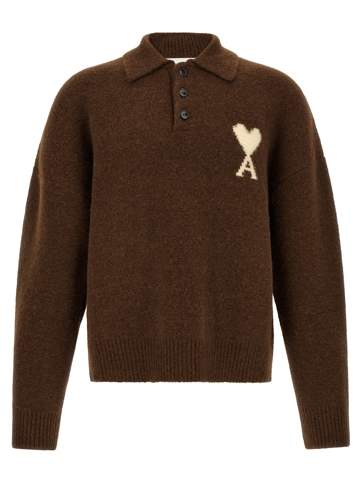 Ami Paris Ami De Coeur Polo Shirt-Shirts-[Adult]-[Female]-2022 Online Blue Zone Planet