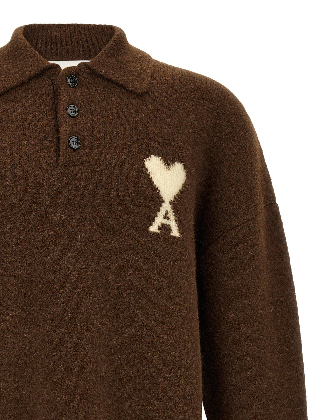 Ami Paris Ami De Coeur Polo Shirt-Shirts-[Adult]-[Female]-2022 Online Blue Zone Planet