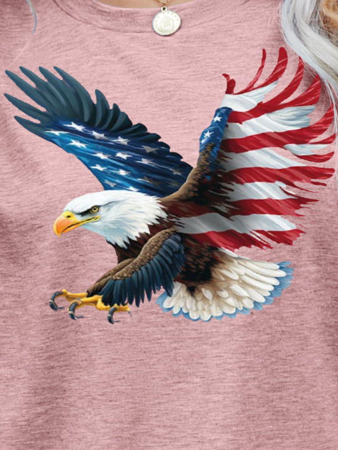 US Flag Eagle Graphic Tee BLUE ZONE PLANET