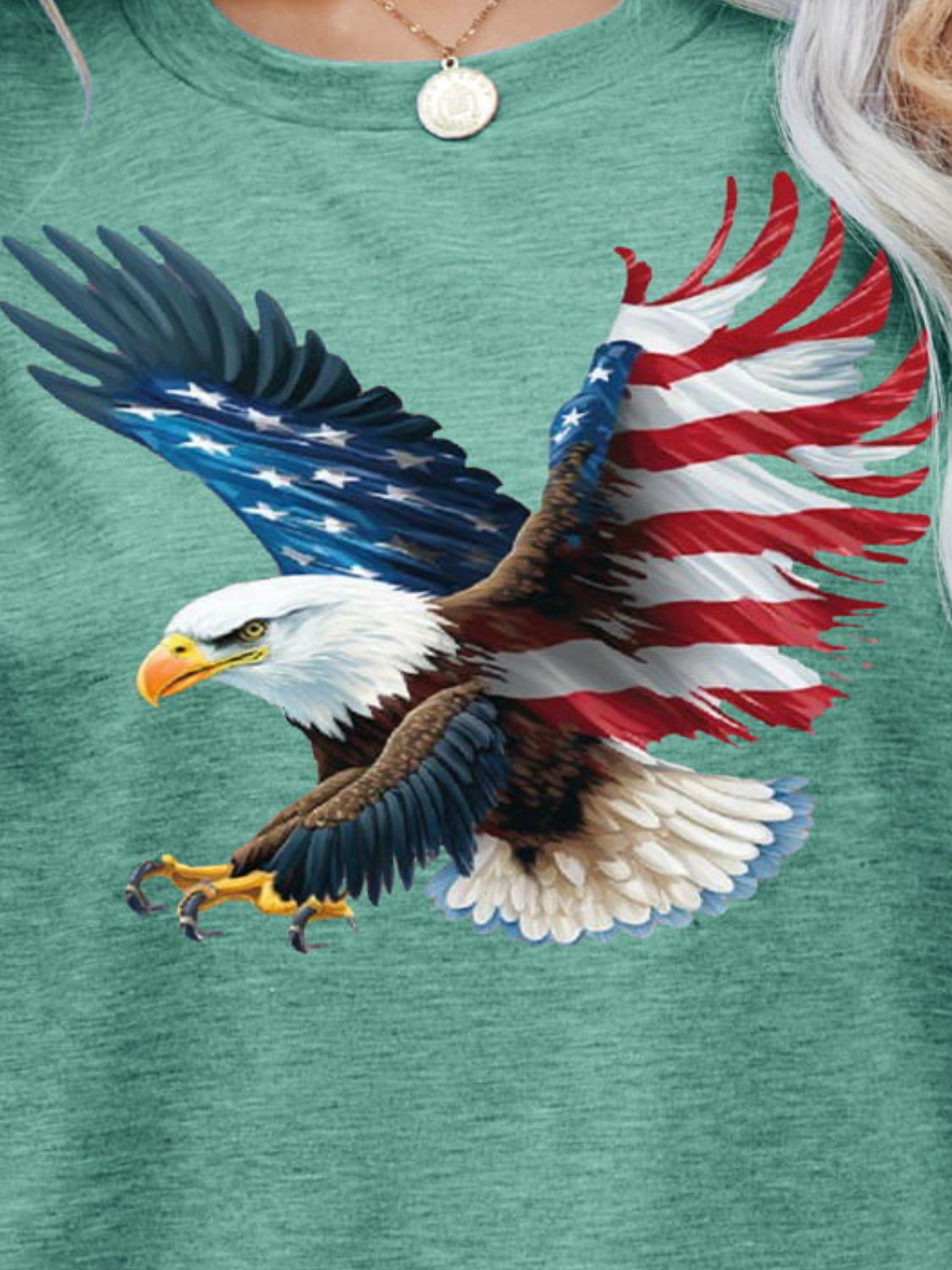 US Flag Eagle Graphic Tee BLUE ZONE PLANET