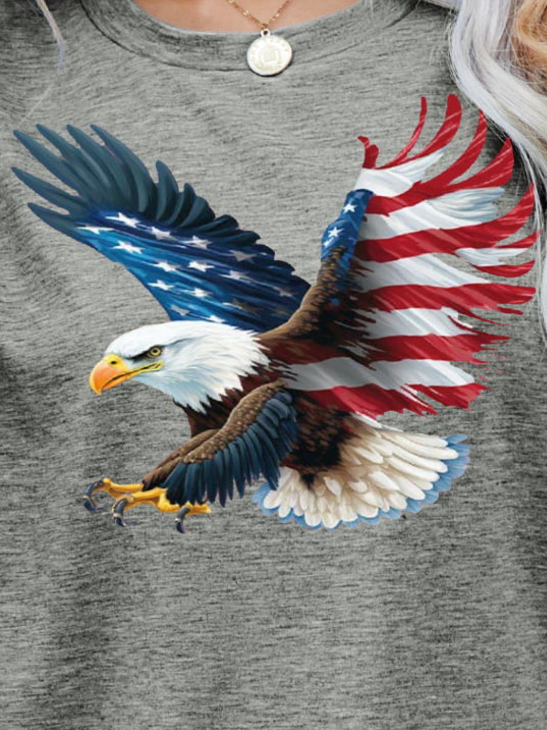 US Flag Eagle Graphic Tee BLUE ZONE PLANET