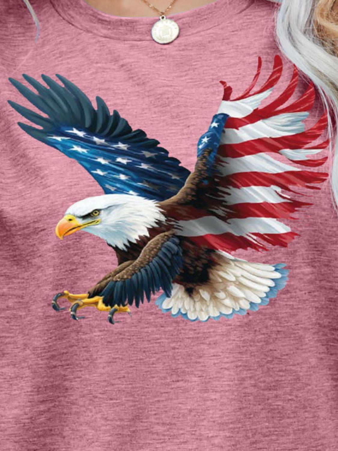 US Flag Eagle Graphic Tee BLUE ZONE PLANET