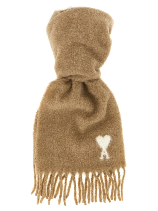 Ami Paris Ami De Coeur Scarf-Scarves Hats & Gloves-[Adult]-[Female]-2022 Online Blue Zone Planet