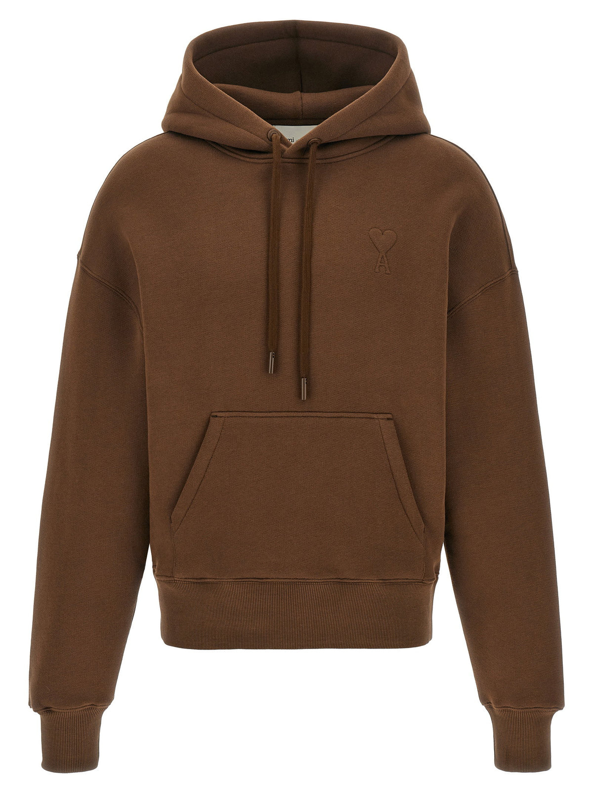 Ami Paris Ami De Cœur Hoodie-Tops / Dresses-[Adult]-[Female]-XS-Brown-2022 Online Blue Zone Planet
