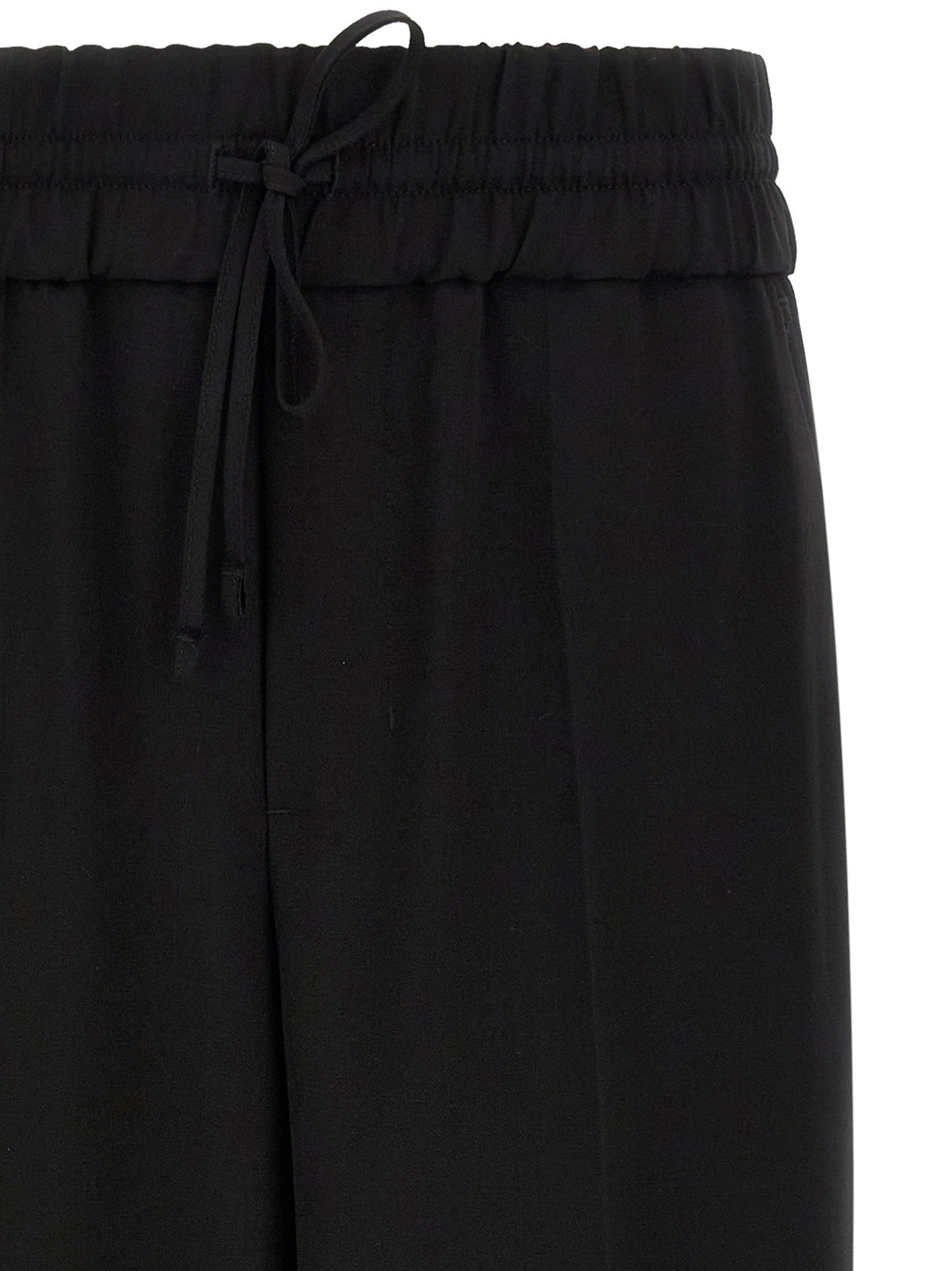 Ami Paris Wool Serge Pants-Trousers-[Adult]-[Female]-2022 Online Blue Zone Planet