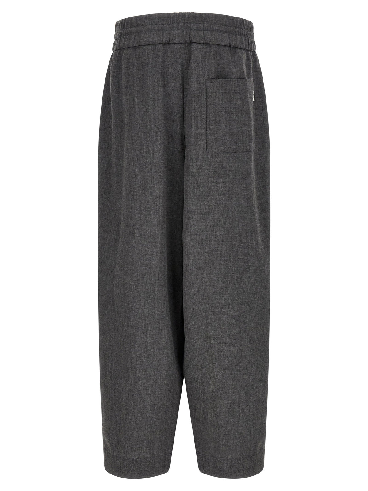 Ami Paris Mélange Wool Pants-Trousers-[Adult]-[Female]-2022 Online Blue Zone Planet