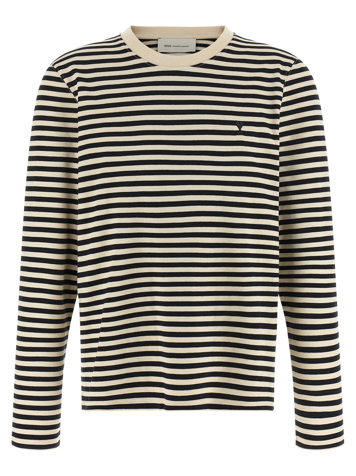 Ami Paris Ami De Coeur Marinière T-shirt-Topwear-[Adult]-[Female]-2022 Online Blue Zone Planet