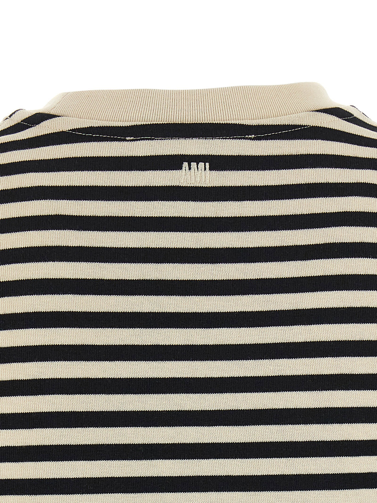 Ami Paris Ami De Coeur Marinière T-shirt-Topwear-[Adult]-[Female]-2022 Online Blue Zone Planet