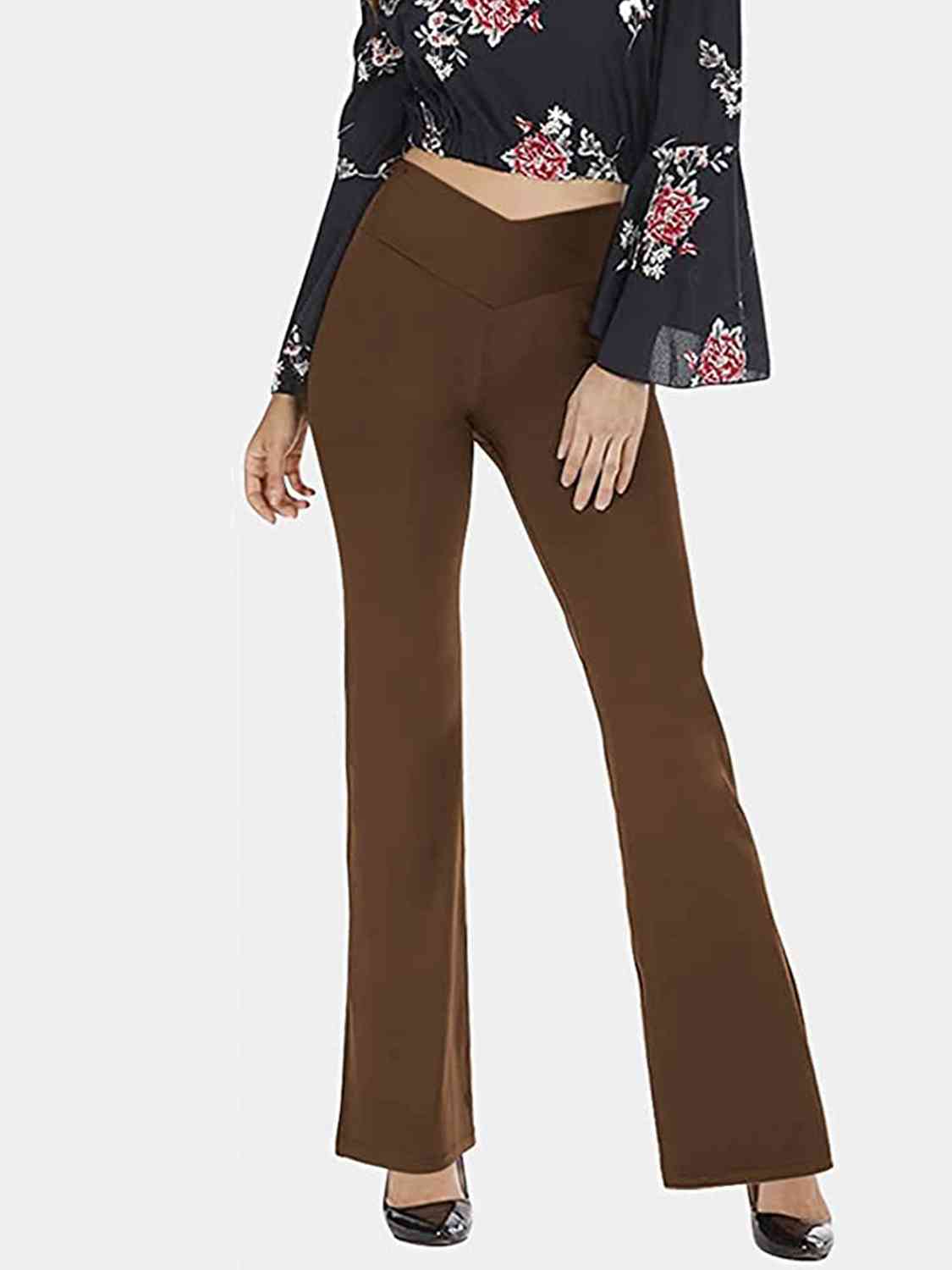 V-Waist Bootcut Long Pants BLUE ZONE PLANET