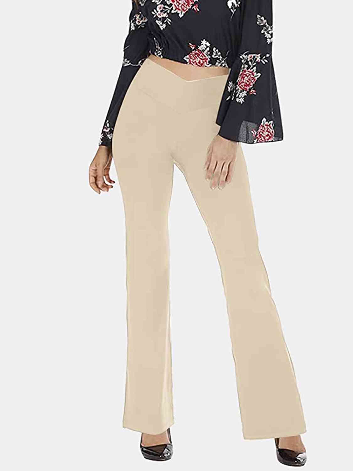 V-Waist Bootcut Long Pants BLUE ZONE PLANET