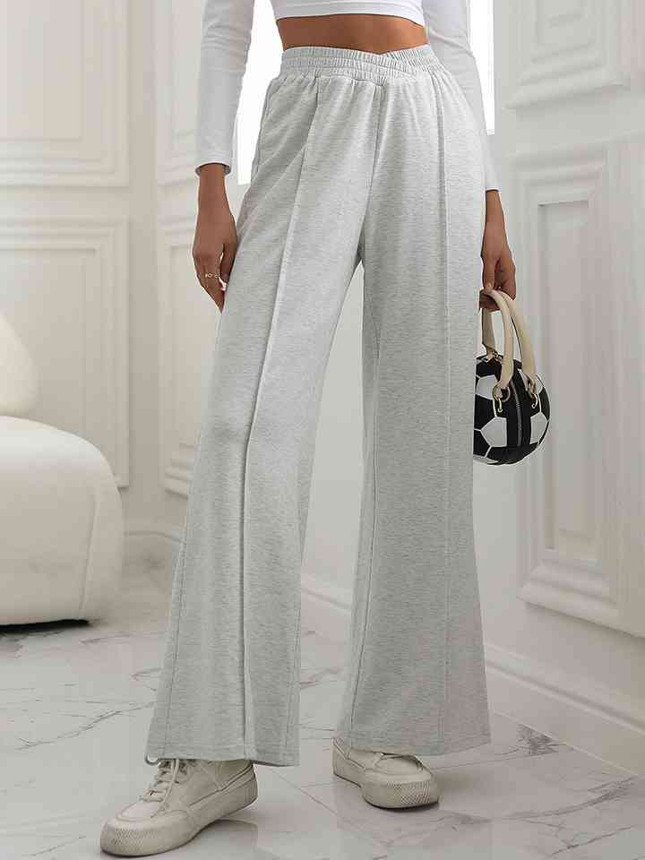 V-Waist Wide Leg Pants BLUE ZONE PLANET